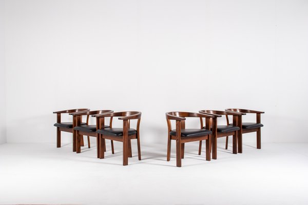 Dining Chairs by Lars Gangsø, Denmark, 1970s, Set of 6 for sale at
