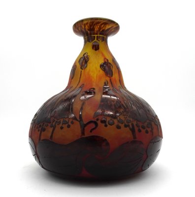 Le Verre Francais Vase in Glass by Charles Schneider, 1920s for