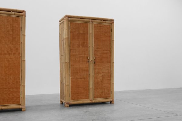 Mid-Century Kleiderschrank aus Bambus & Rattan, Italien, 1960er bei Pamono  kaufen