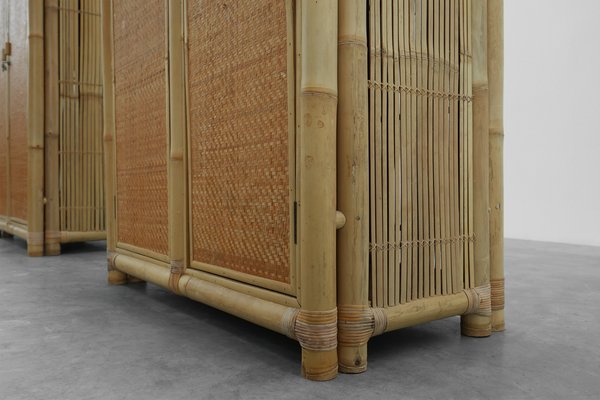 Mid-Century Kleiderschrank aus Bambus & Rattan, Italien, 1960er bei Pamono  kaufen