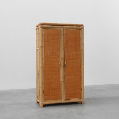 Mid-Century Kleiderschrank aus Bambus & Rattan, Italien, 1960er bei Pamono  kaufen