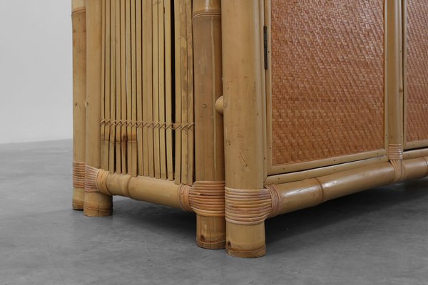 Mid-Century Kleiderschrank aus Bambus & Rattan, Italien, 1960er bei Pamono  kaufen