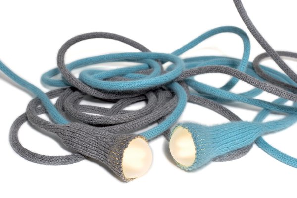 Luminaire Matt en Laine Angora Bleue par LLOT LLOV Luminaire Matt en Laine Angora Bleue par LLOT LLOV
