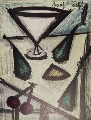 Bernard Buffet リトグラフ 68 Bernard Buffet, Still Life with a