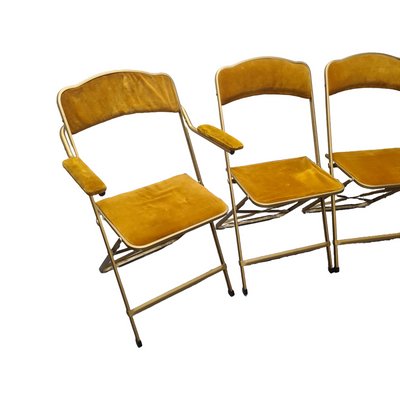 Vintage Folding Chairs in the style of Fritz 1970s, Set of