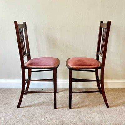 Sedie tardo vittoriane in stile Hepplewhite in mogano con sedile