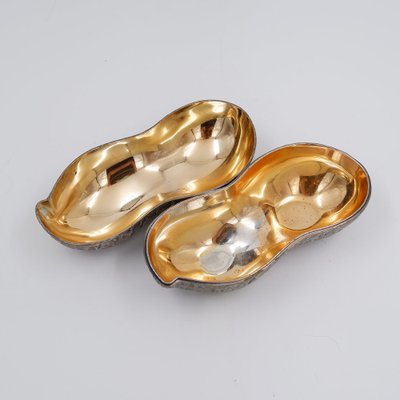 Vintage Silver-Plated Peanut Tin by F. B. Rogers, 1960s for sale