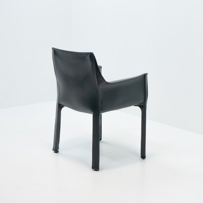 Green Leather CAB 413 Armchair by Mario Bellini for Cassina, 2000s