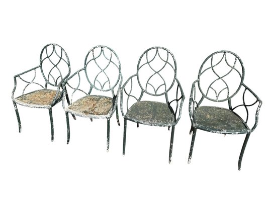 Poltrone in ferro battuto, provenzali, anni '50, set di in