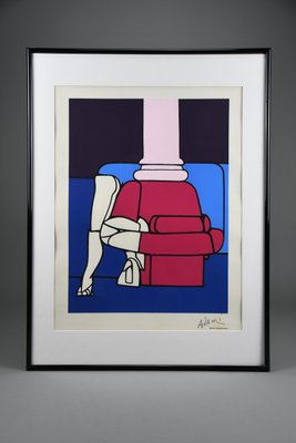 Valerio Adami, Statuette, 1970, Lithograph for sale at Pamono