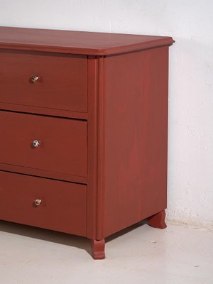 Antique Terracotta Red Chest of Drawers, 1920s for sale at Pamono