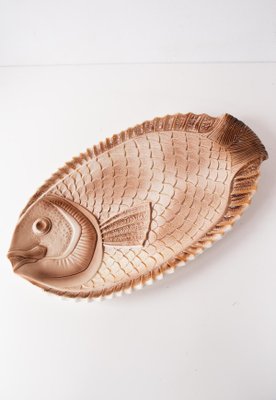 Fisch Servierset mit Platte & Teller von Sarreguemines, 1960er, 6er Set bei Pamono kaufen