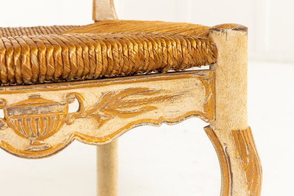 Pamono Sedie Di Giunco Sedia Dondolo Dondolo Da Giardino Di Legno