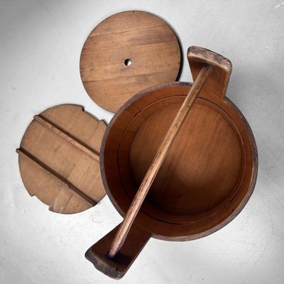 Japanese Wooden Bucket with Lid, 1940s for sale at Pamono