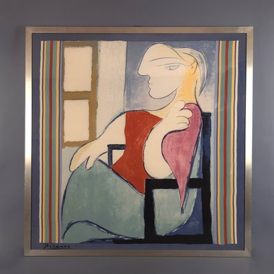 Picasso, Portrait of Marie-Thérèse, 1960s, Lithograph on Scarf