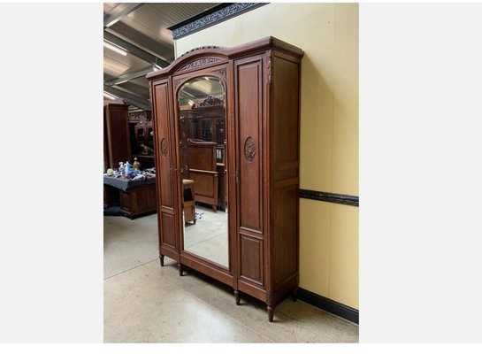 Antique Wardrobe with Laundry Compartments, 1910 for sale at Pamono