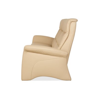 Cream Leather 3-Seater Sofa from Himolla for sale at Pamono