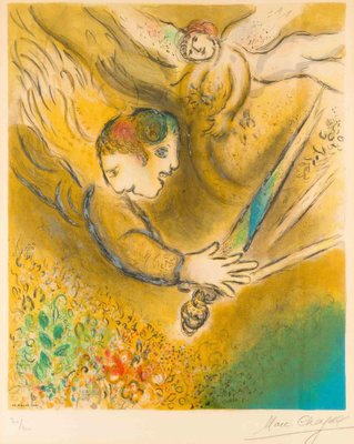 洋書 CHAGALL  The Lithographs Marc Chagall, The Angel of Justice, Lithograph, 1974 for