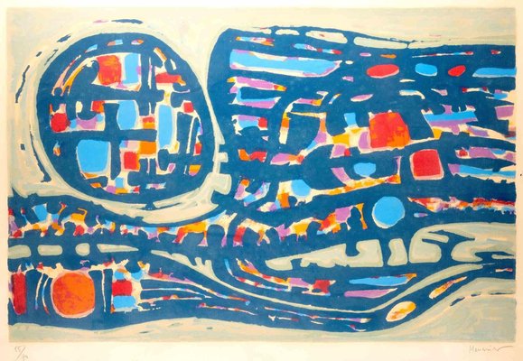 Alfred Manessier、Orage sur les Bles Alfred Manessier, La Route, Lithograph, 1958 for sale at Pamono