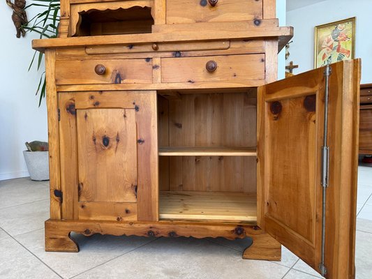 Rustic Pinewood Kitchen Display Cabinet