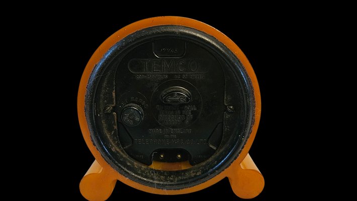Art Deco Amber Phenolic Bakelite Clock, 1930s for sale at Pamono