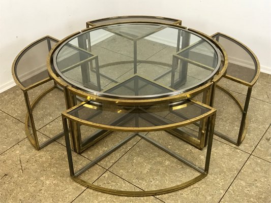 Vintage Coffee Table In Brass And Chrome With 4 Nesting Tables For At Pamono - Chrome Nesting Coffee Tables Vintage Coffee Table In Brass And Chrome With 4 Nesting Tables For At Pamono - Chrome Nesting Coffee Tables