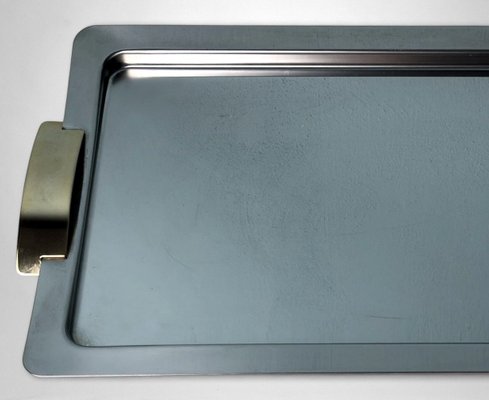 Vassoio rotondo in acciaio inox da 28 cm, diametro 28 cm, vassoio multiuso per esposizione e decorazione