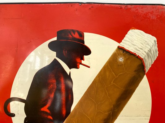 Original Enamel Burger Cigars Sign, 1930s for sale at Pamono