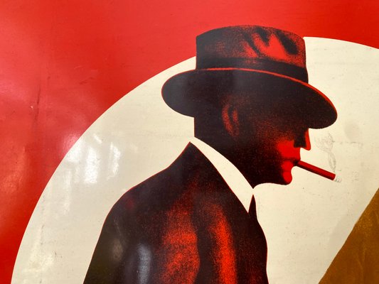 Original Enamel Burger Cigars Sign, 1930s for sale at Pamono