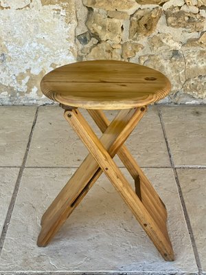 Mid-Century Modern TS Folding Stool by Roger Tallon for Sentou