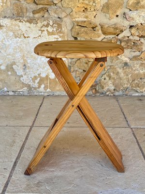 Mid-Century Modern TS Folding Stool by Roger Tallon for Sentou