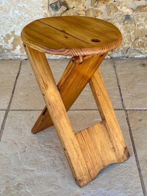 Mid-Century Modern TS Folding Stool by Roger Tallon for Sentou