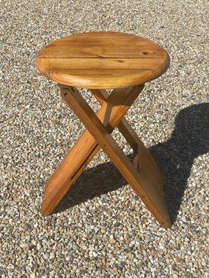 Mid-Century Modern TS Folding Stool by Roger Tallon for Sentou
