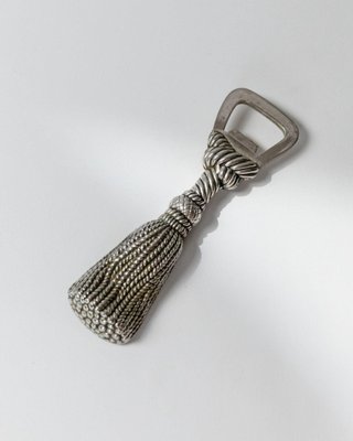 Apribottiglie Da Parete Nautico In Ottone Massiccio Nichelato - Stile Marittimo Con Viti Incluse, 9x6x3cm - NKlaus 11791