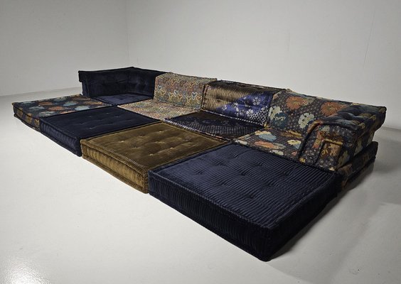 Yoru Mah Jong 12-Piece Sectional Sofa in Kenzo Takada Fabric from