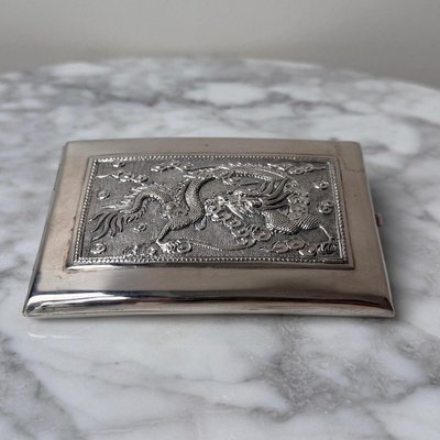 italian cigarette case Indochina Southeast Asian Silver Cigarette Case with Dragon Decoration for  sale at Pamono