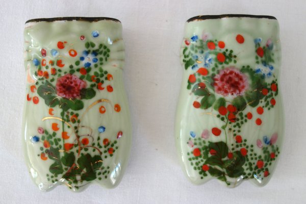 Japanische Wandvasen aus Keramik, 1890er, 2er Set bei Pamono kaufen