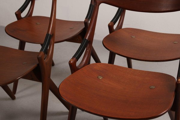 Model 71 Chair in Teak by Arne Hovmand Olsen, Denmark, 1960s for