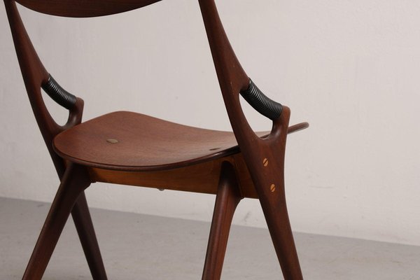 Model 71 Chair in Teak by Arne Hovmand Olsen, Denmark, 1960s for