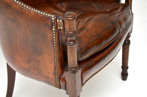 Antique Leather Armchair or Desk Chair, 1950s for sale at Pamono