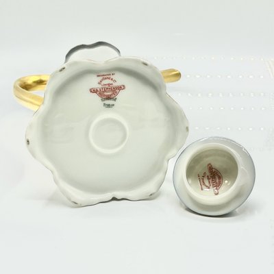 Service à Café Da Vinci Collection Méduse, Or Et Blanc, Porcelaine - VINTAGE Complet