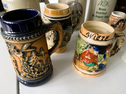 Vintage German Style Mugs, 1950s, Set of 11