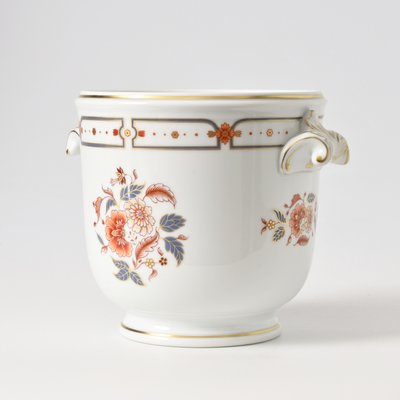 Richard Ginori 花器 ホワイト オレンジ Italian Porcelain Plant Pot from Richard Ginori, 1970s for sale at