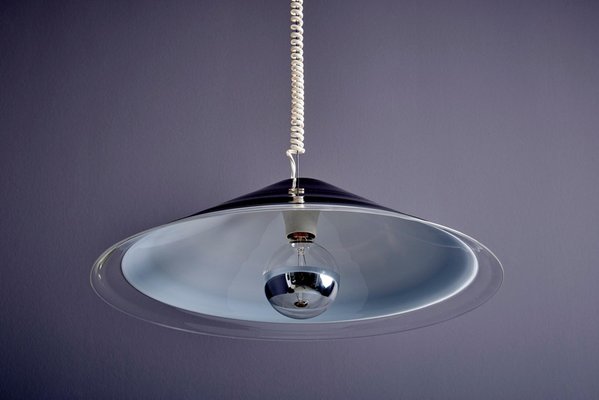 シーリングライト・天井照明 Barovier&Toso Murano glass pendant lamp Round Murano Glass Pendant Lamp by Renato Toso for Leucos, 1960s