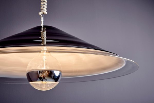 Round Murano Glass Pendant Lamp by Renato Toso for Leucos, 1960s