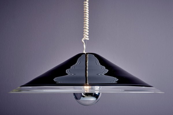 Round Murano Glass Pendant Lamp by Renato Toso for Leucos, 1960s