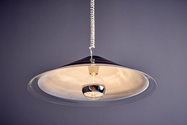 Round Murano Glass Pendant Lamp by Renato Toso for Leucos, 1960s