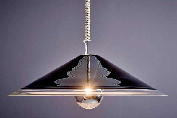Round Murano Glass Pendant Lamp by Renato Toso for Leucos, 1960s