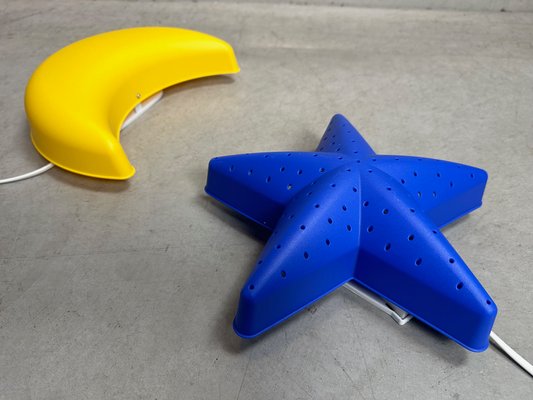 Vintage Moon and Star Wall Lamps from Ikea, 1980s, Set of 2 for