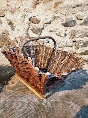 Vintage French Wicker Grape Harvest Baskets, 1930s, Set of 2 for